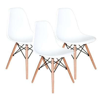 Kit 3 Cadeiras Eiffel Branco