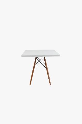 Kit Mesa Eiffel Branca Quadrada 80Cm + 04 Cadeiras Eiffel
