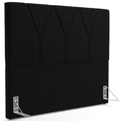 Cabeceira Cama Box Casal Queen 160 Cm Aurora W01 Preto