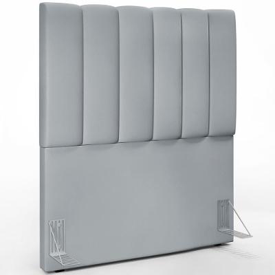 Cabeceira Cama Box Solteiro 100 Cm Dália W01 Suede Cinza