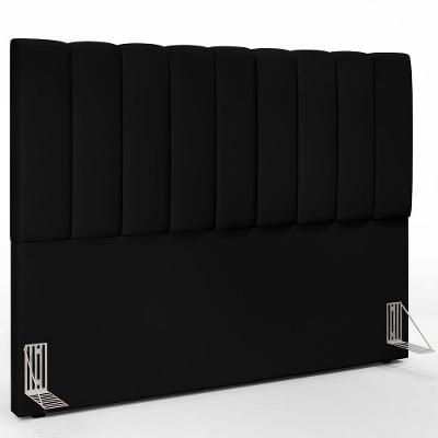 Cabeceira Cama Box Casal King 195 Cm Dália W01 Suede Preto
