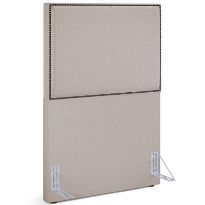 Cabeceira Cama Box Solteiro Tachas 100 Cm Vicenza L02 Bege
