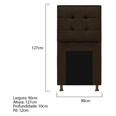 Cabeceira Copenhague 90 Cm Solteiro Corano Marrom