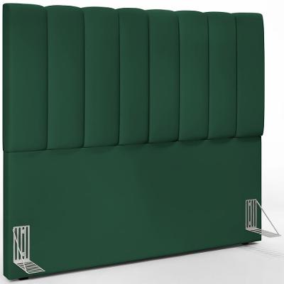 Cabeceira Cama Box Casal 140 Cm Dália W01 Suede Verde Musgo