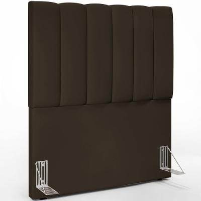 Cabeceira Cama Box Solteiro 100 Cm Dália W01 Suede Marrom