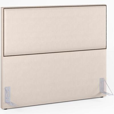 Cabeceira Box Casal King Com Tachas 195 Cm Suede Bege