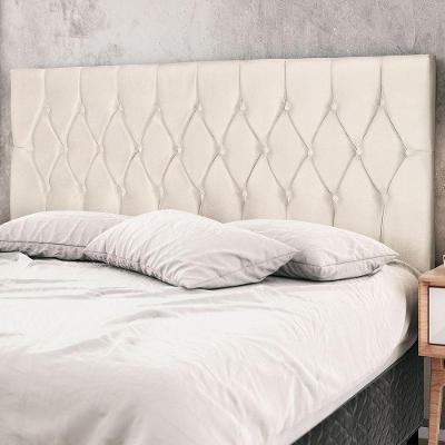 Cabeceira Solteiro Jbe Moveis Madri 94cm Bege Cama Box 88cm
