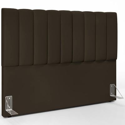 Cabeceira Cama Box Casal King 195 Cm Dália W01 Suede Marrom