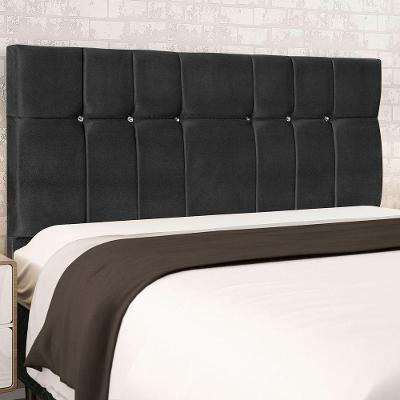 Cabeceira Casal King Jbe Opala 195cm Preto Cama Box 193cm