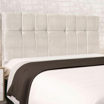 Cabeceira Casal King Jbe Opala 195cm Bege Cama Box 193cm