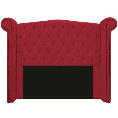 Cabeceira Estofada Veneza 160cm Queen Size Suede Vermelho