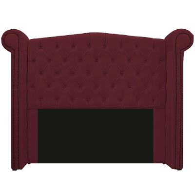 Cabeceira Estofada Veneza 160cm Queen Size Suede Bordô