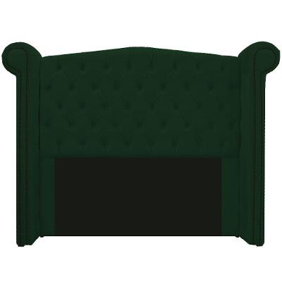 Cabeceira Estofada Veneza 160cm Queen Size Suede Verde