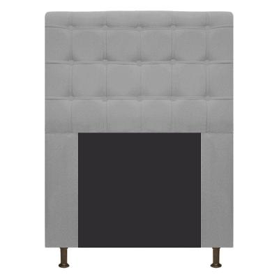 Cabeceira Estofada Dama 90 Cm Solteiro Suede Cinza