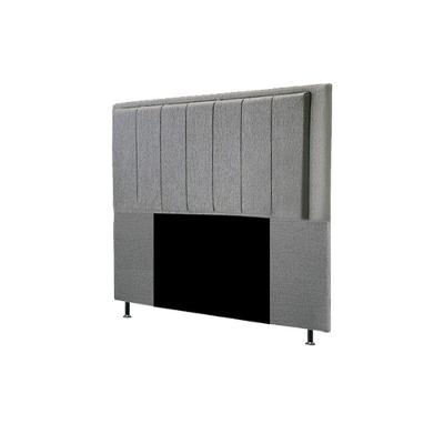 Cabeceira Opala Cama Box Queen 193cm Linho Cinza