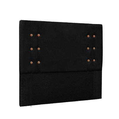 Cabeceira Gênova Para Cama Box Solteiro 90 Cm Suede - D'rossi Cor Preto
