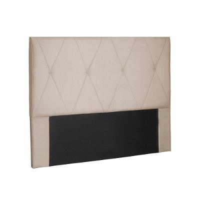 Cabeceira Aquilla Para Cama Box Casal 140 Cm Suede Bege - D'rossi