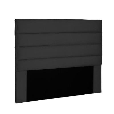 Cabeceira La Italiana Para Cama Box Solteiro 90 Cm Suede - D'rossi Cor Preto