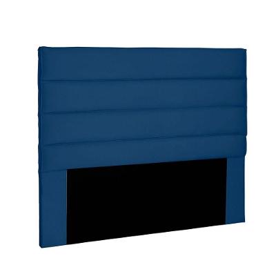 Cabeceira La Italiana Para Cama Box Solteiro 90 Cm Suede - D'rossi Cor Azul Marinho