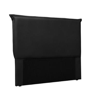 Cabeceira Garden Cama Box Solteiro 90Cm Corino Preto