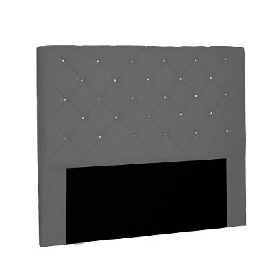 Cabeceira Tania Cama Box King 195 Cm Suede Cinza