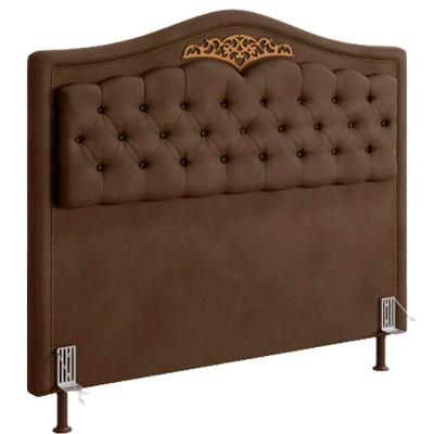 Cabeceira Para Cama de Casal Holanda 1,40 Chocolate Veludo