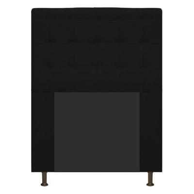 Cabeceira Estofada Dama 90 Cm Solteiro Suede Preto
