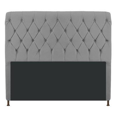 Cabeceira Cristal 140cm Casal Corano Cinza