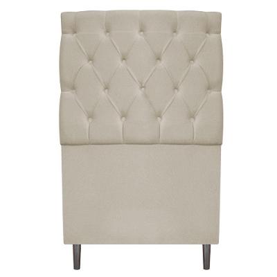 Cabeceira 90cm Solteiro Suede Bege