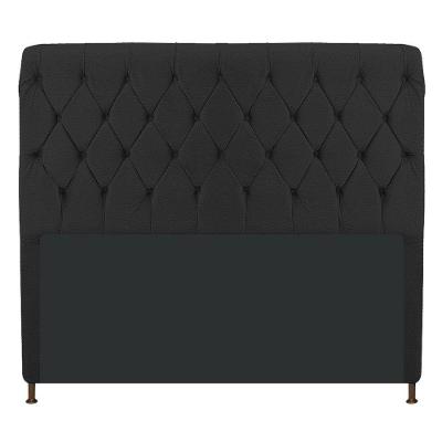 Cabeceira Cristal 140cm Casal Corano Preto