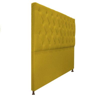 Cabeceira Sofia 160 Cm Queen Size Suede Amarelo
