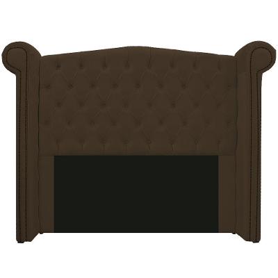 Cabeceira Estofada Veneza 160cm Queen Size Suede Marrom