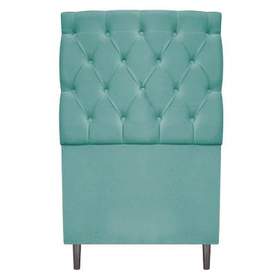 Cabeceira 90cm Solteiro Suede Azul Tiffany