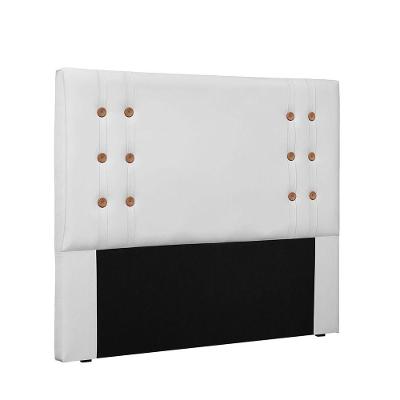 Cabeceira Gênova Para Cama Box Casal 140 Cm Corino Branco - D'rossi