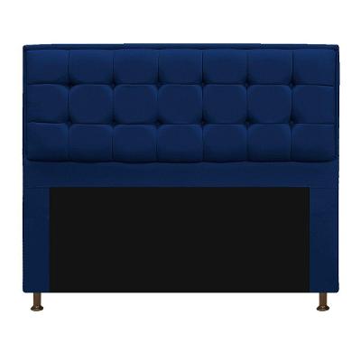 Cabeceira Copenhague 160cm Queen Size Suede Azul Marinho
