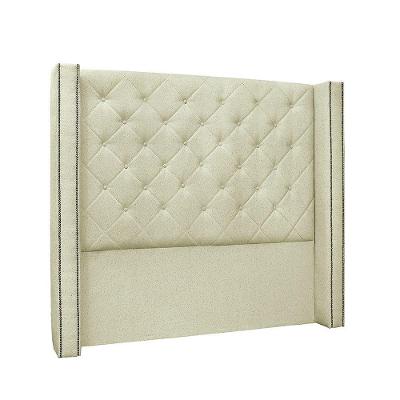 Cabeceira Vicenza Cama Box Casal 140Cm Linho Rustico Natural