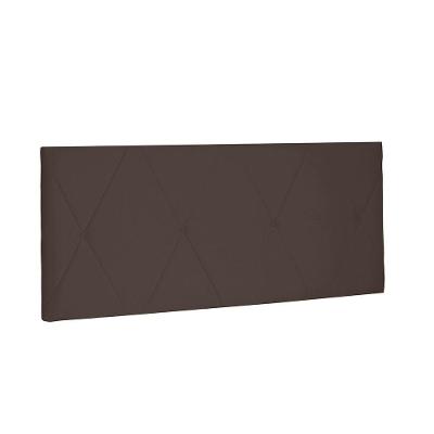 Cabeceira Aquilla Cama Box Solteiro 90Cm Suede Café