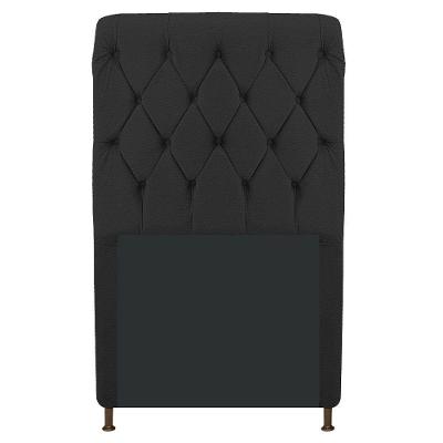 Cabeceira Cristal 90cm Solteiro Corano Preto