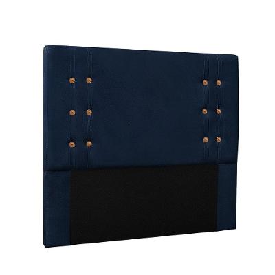Cabeceira Gênova Para Cama Box Casal 140 Cm Suede - D'rossi Cor Azul Marinho