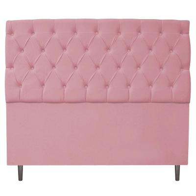Cabeceira 195cm King Size Suede Rosa Bebê
