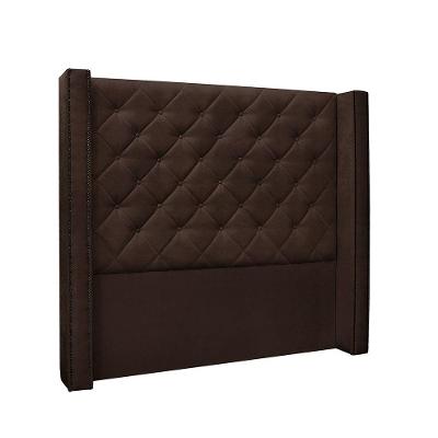 Cabeceira Vicenza Cama Box Solteiro 90Cm Suede Café
