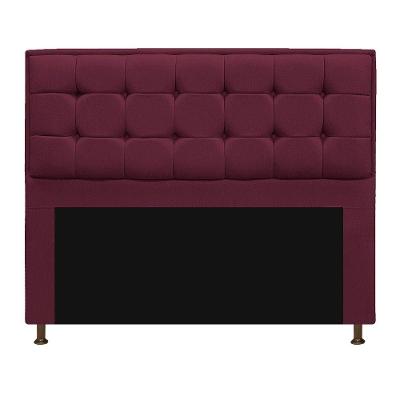 Cabeceira Copenhague 140cm Casal Suede Bordô