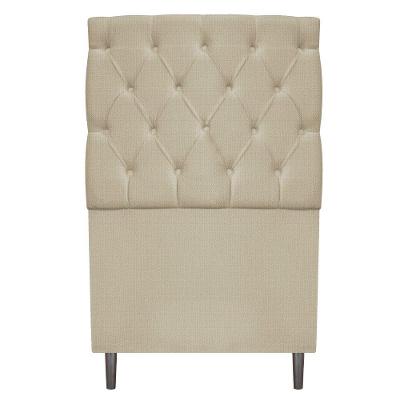 Cabeceira 90cm Solteiro Linho Bege