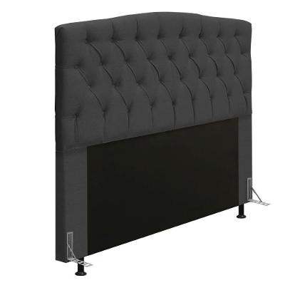 Cabeceira Greta Cama Box Casal 140cm Linho Grafite