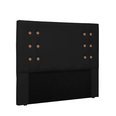 Cabeceira Gênova Para Cama Box Casal 140 Cm Corino Preto - D'rossi