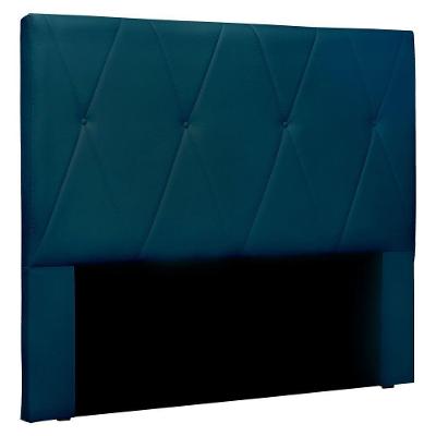 Cabeceira Queen 1,60m Aquilla Veludo - Pallazio Azul Marinho
