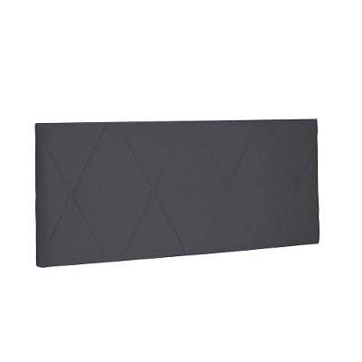 Cabeceira Aquilla Cama Box Solteiro 90Cm Suede Cinza