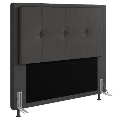 Cabeceira Ametista Cama Box Casal 140cm Suede Grafite