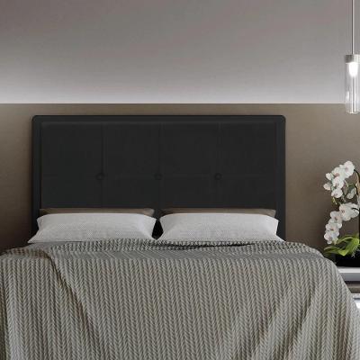 Cabeceira Ametista Cama Box Casal 140cm Suede Preto
