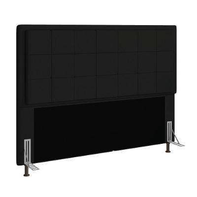 Cabeceira Onix Cama Box Casal 140cm Suede Preto